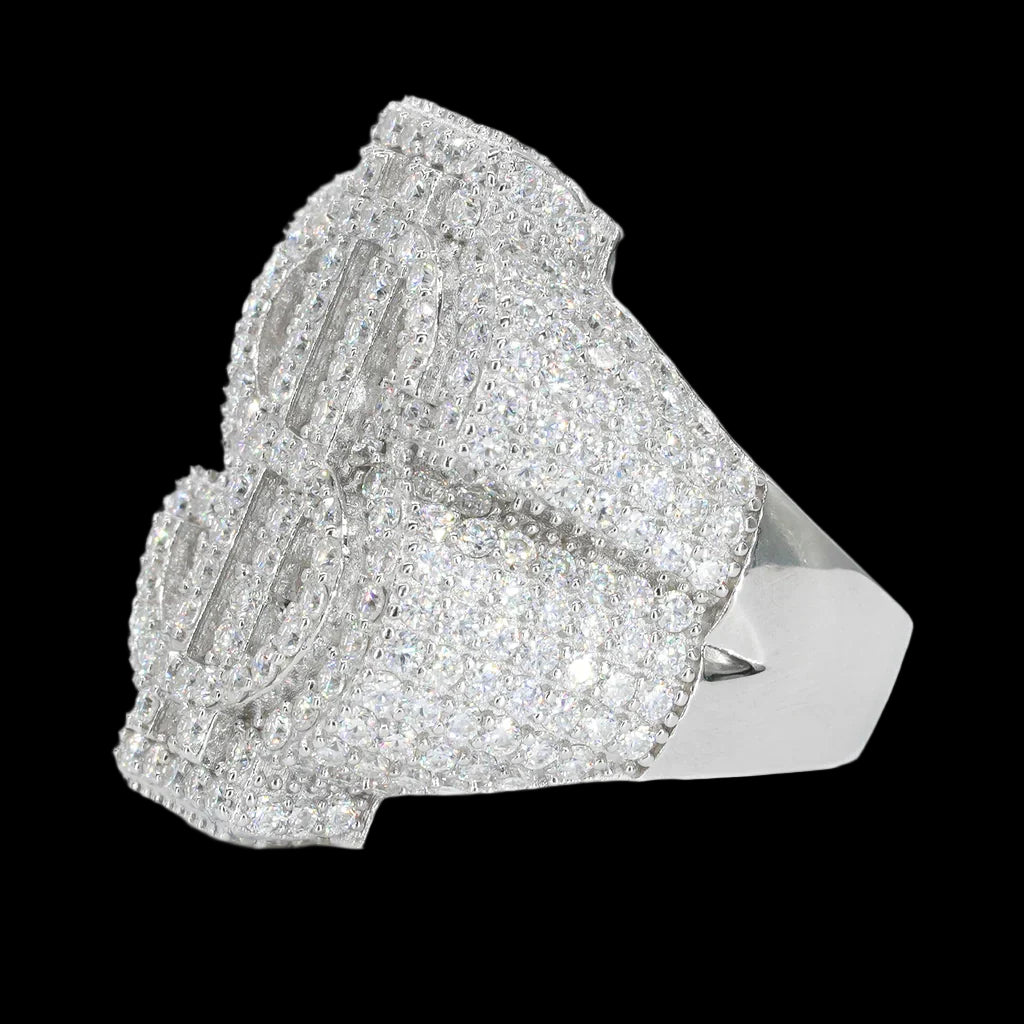 Dollar Sign VVS Moissanite Diamond Ring