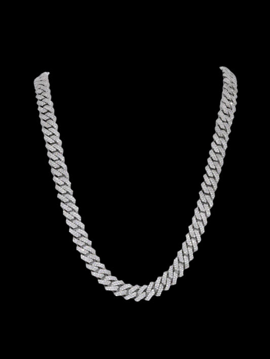 2 Row Cuban VVS Moissanite Diamond 10MM 22Inch